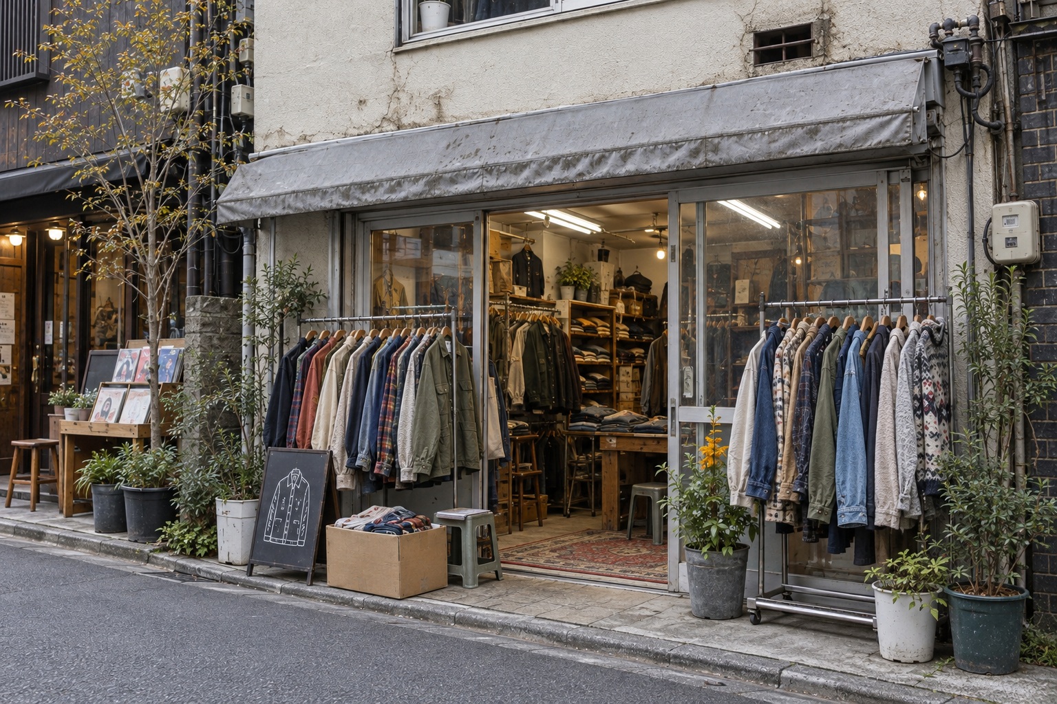 Komorebi Vintage shop front in Shimokitazawa